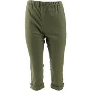 NWT DENIM & CO STRETCH DENIM MOSS PEDAL PUSHER XS